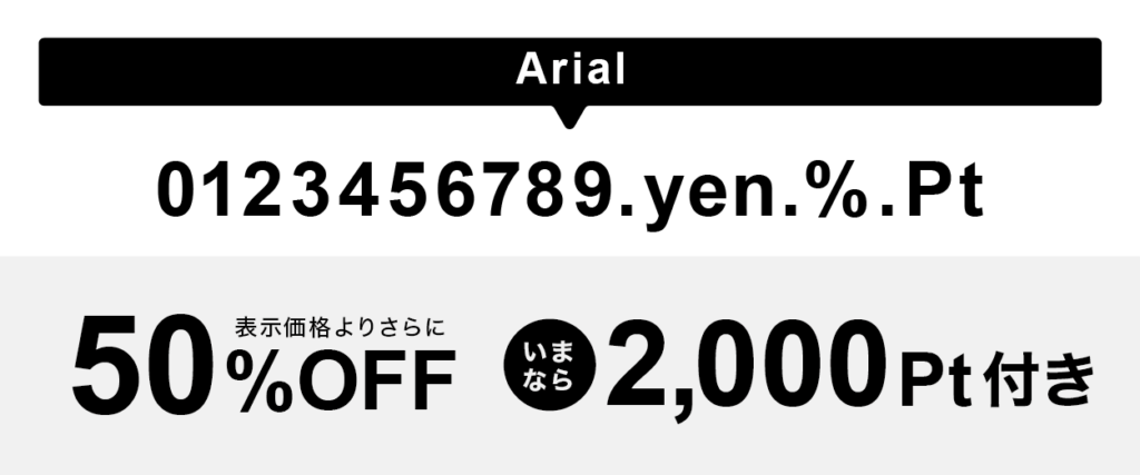 Arialフォント