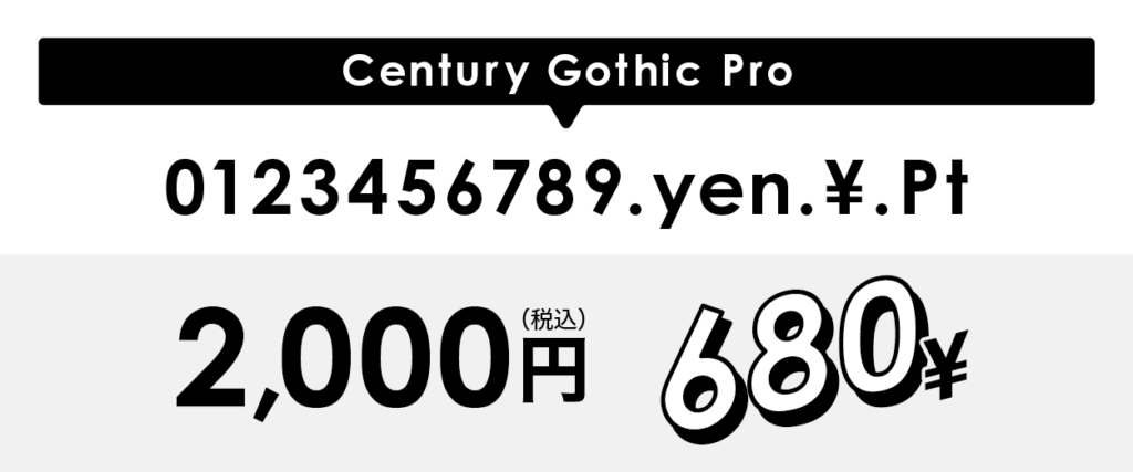 Century Gothic Proフォント