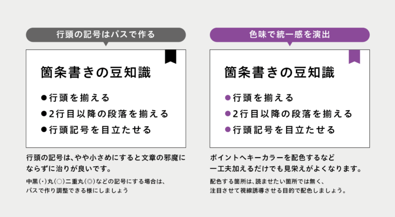 箇条書きの基本とアイデア › ミウラデザインオフィス